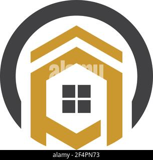 Bilder des Immobilienlogos Stock Vektor