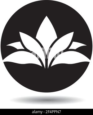 Bilder mit dem Logo von Schönheitsblumen Stock Vektor