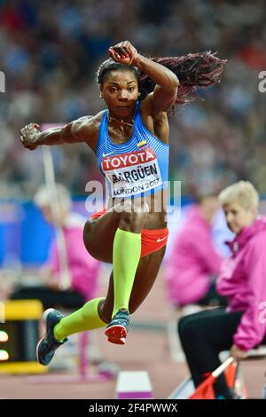 Caterine Ibarguen (Kolumbien). Triple Jump Frauen, Silbermedaille. Leichtathletik-Weltmeisterschaften der IAAF, London 2017 Stockfoto