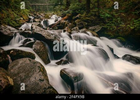 Talapus Creek Landscape - Central Cascades, Washington. Stockfoto