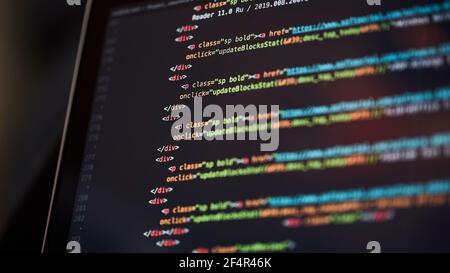Programmierung Code abstrakter Hintergrund von Software-Entwickler. Stockfoto