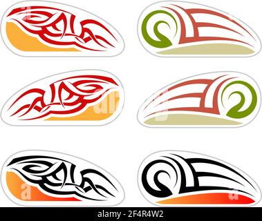 Tribal Bike Decal : Vinyl Bereit, Fahrzeug-Grafik Vektor Illustration Stock Vektor