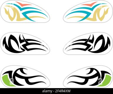 Tribal Bike Decal : Vinyl Bereit, Fahrzeug-Grafik Vektor Illustration Stock Vektor