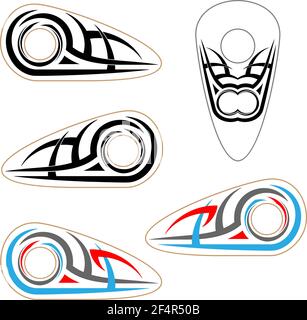 Tribal Bike Decal : Vinyl Bereit, Fahrzeug-Grafik Vektor Illustration Stock Vektor