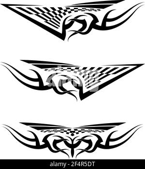 Tribal Car Decal : Vinyl Bereit, Fahrzeug-Grafik Vektor Illustration Stock Vektor