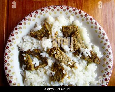 Türkischer Kofta Kebab 'Köfte' mit Reis Stockfoto