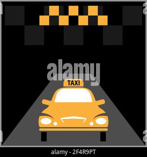 Taxi Symbol Symbol Vektor Illustration Stock Vektor