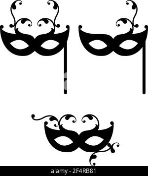 Karneval Maske Symbol Vektor Illustration Stock Vektor