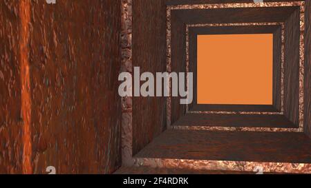 Abstraktes Metallrohr oder Tunnel Stockfoto