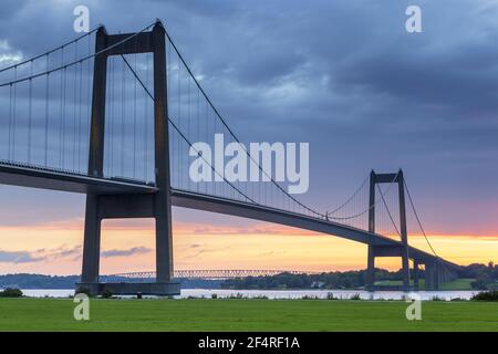 Geographie / Reisen, Dänemark, Syddanmark, Insel Fünen, Brücke Nu Lillebaeltsbro über den Kleinen Gürtel AT, Additional-Rights-Clearance-Info-not-available Stockfoto