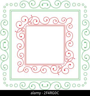 Frame Border Dekoratives Design Vektor Kunst Illustration Stock Vektor