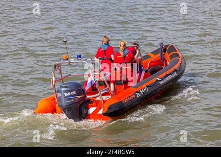 Such- und Rettungsdemonstration während der World Harbour Days in Rotterdam. Niederlande - 8. September 2012 Stockfoto