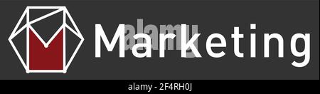 Initial M Geometrische moderne Logotype Design Architekt Marketing Unternehmen Vorlage Elegant Bearbeitbarer Vektor Stock Vektor