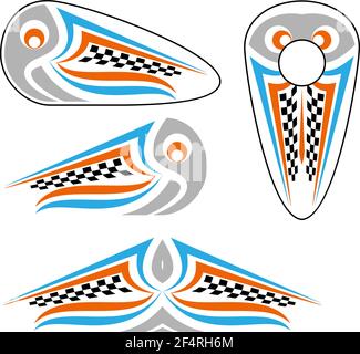 Tribal Bike Decal : Vinyl Bereit, Fahrzeug-Grafik Vektor Illustration Stock Vektor