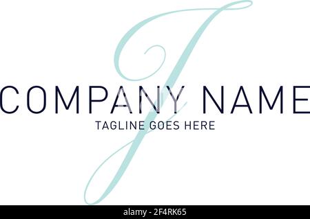 Edel, modern, elegant und fett mit J-Logo Stock Vektor