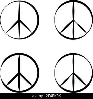 Peace Icon Set Vektor Illustration Stock Vektor