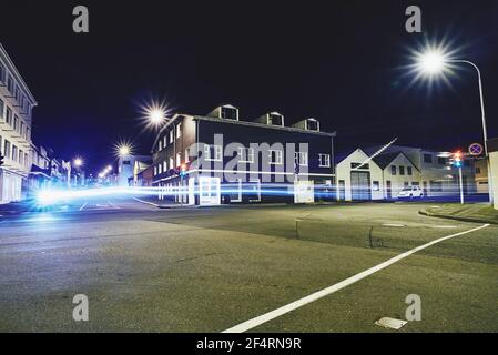 Vestmannaeyjar (Westman Islands) ist eine Stadt und ein Archipel vor der Südküste Islands. Stockfoto