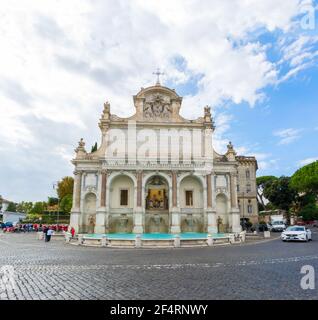 Rom, Italien - 05. Okt 2018: Fontana dell'Acqua Paola in Rom Stockfoto