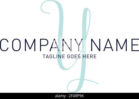 Edles, modernes, elegantes und kräftiges Y-Logo Stock Vektor