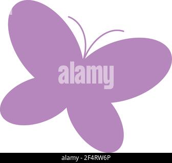 Einfache Niedliche Schmetterling Logo Symbol Design Rosa Vektor Stock Vektor