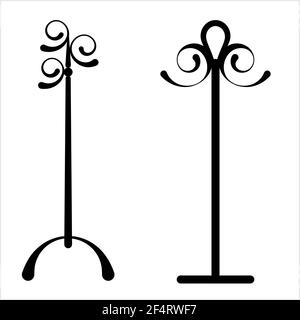 Coat Stand Icon Design Vektor Kunst Illustration Stock Vektor