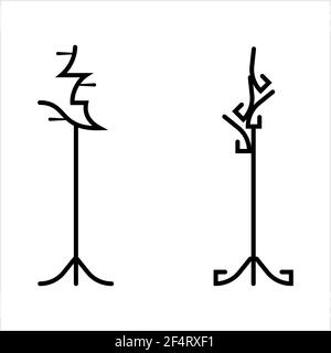 Coat Stand Icon Design Vektor Kunst Illustration Stock Vektor