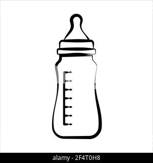 Baby Feeder Flasche Design Vektor Kunst Illustration Stock Vektor