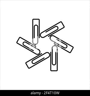 Papier Clip Design Vektor Kunst Illustration Stock Vektor