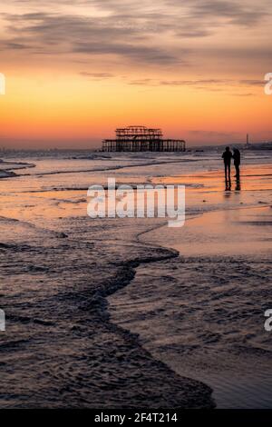 Pier West, Brighton Stockfoto
