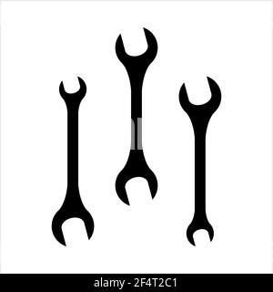 Schraubenschlüssel Symbol Vektor Art Illustration Stock Vektor