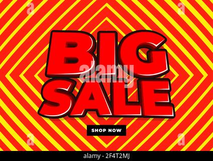 Big Verkauf banner Template Design. Stock Vektor