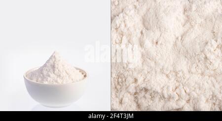 Backpulver in der Schüssel - Natriumhydrogencarbonat Stockfoto