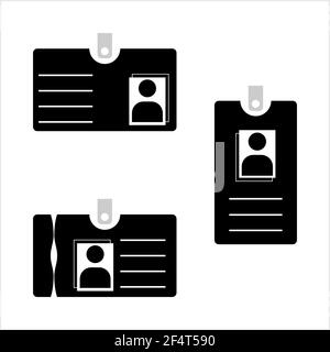 Foto Id-Karte, Id-Karte Design Vektor Kunst Illustration Stock Vektor