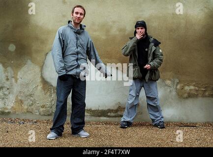 TECHNO-BAND 'AUTECHRE'. SEAN STAND MIT BART UND ROBERT BROWN. Stockfoto