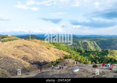 Schöne Landschaft in Parunthumpara Vagamon Idukki District, Kerala, Indien. Stockfoto