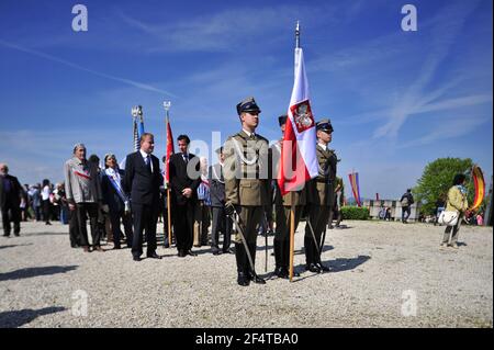 mauthausen, österreich, 09. Mai 2010, internationale Befreiungszeremonie an der KZ-Gedenkstätte mauthausen Stockfoto