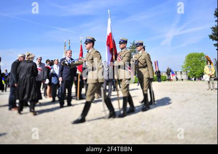 mauthausen, österreich, 09. Mai 2010, internationale Befreiungszeremonie an der KZ-Gedenkstätte mauthausen Stockfoto