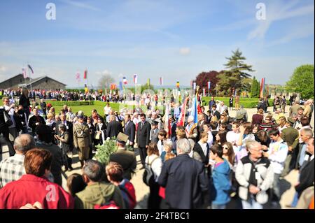 mauthausen, österreich, 09. Mai 2010, internationale Befreiungszeremonie an der KZ-Gedenkstätte mauthausen Stockfoto