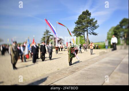 mauthausen, österreich, 09. Mai 2010, internationale Befreiungszeremonie an der KZ-Gedenkstätte mauthausen Stockfoto