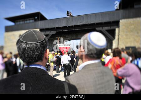 mauthausen, österreich, 09. Mai 2010, internationale Befreiungszeremonie an der KZ-Gedenkstätte mauthausen Stockfoto
