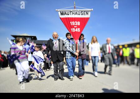 mauthausen, österreich, 09. Mai 2010, internationale Befreiungszeremonie an der KZ-Gedenkstätte mauthausen Stockfoto