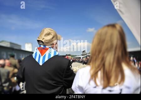 mauthausen, österreich, 09. Mai 2010, internationale Befreiungszeremonie an der KZ-Gedenkstätte mauthausen Stockfoto