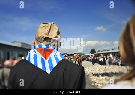 mauthausen, österreich, 09. Mai 2010, internationale Befreiungszeremonie an der KZ-Gedenkstätte mauthausen Stockfoto