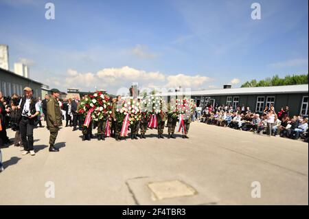 mauthausen, österreich, 09. Mai 2010, internationale Befreiungszeremonie an der KZ-Gedenkstätte mauthausen Stockfoto