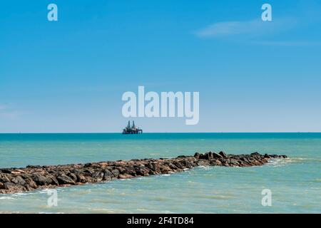 Almazora Strand (Almassora) in der Provinz Castellon, Autonome Gemeinschaft Valencia, (Comunitat Valenciana) Spanien, Europa. Stockfoto