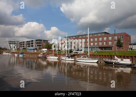 Geographie / Reisen, Deutschland, Niedersachsen, Stade, Stadthafen, Additional-Rights-Clearance-Info-Not-Available Stockfoto