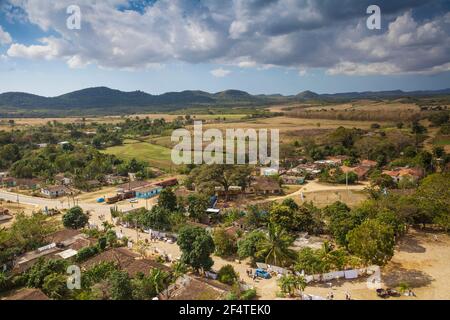 Kuba, Trinidad, Valle De Los Ingenios - Tal der Zuckermühlen, Blick vom Sklaventurm Stockfoto