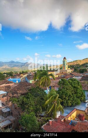 Kuba, Trinidad, Blick auf Museum National de la Luncha Contra Bandidos - ehemalige Kloster San Francisco de Asísi Stockfoto