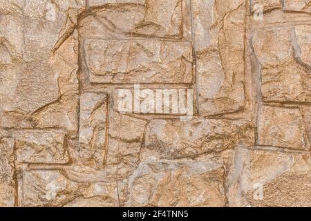 Stein moderne Wand mit abstraktem Muster auf Oberfläche Stadt Textur Hintergrund. Stockfoto