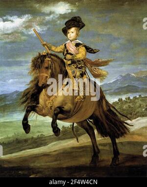 Diego Velazquez - Prinz Baltasar Carlos Reiten 1635 Stockfoto